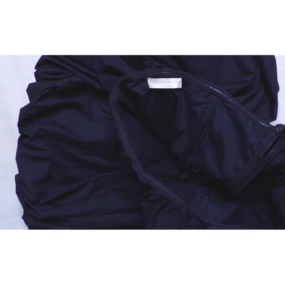 🆕ULLA JOHNSON Polline Bubble Hem Mini Dress Cotton Black 6 - Picture 12 of 13